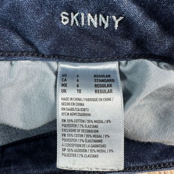 American Eagle SKINNY Womens Size 6 Low Rise Blue Jeans Denim Pants 28x28 - Picture 8 of 10